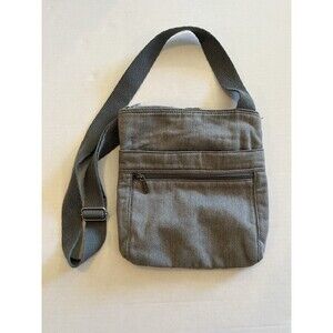 Thirty-One Solid Gray Crossbody Bag Adjustable Strap Multiple Pockets